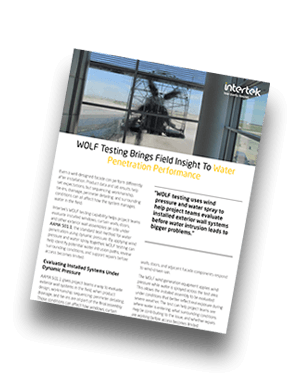 Intertek Insight: WOLF Testing Brings Field Insight To Water Penetration Performance
