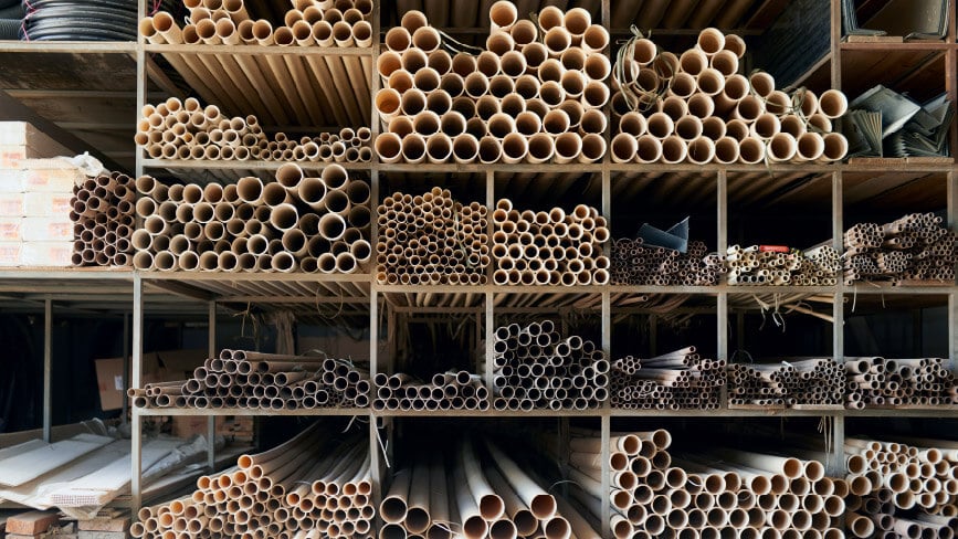 Building Materials on shelves