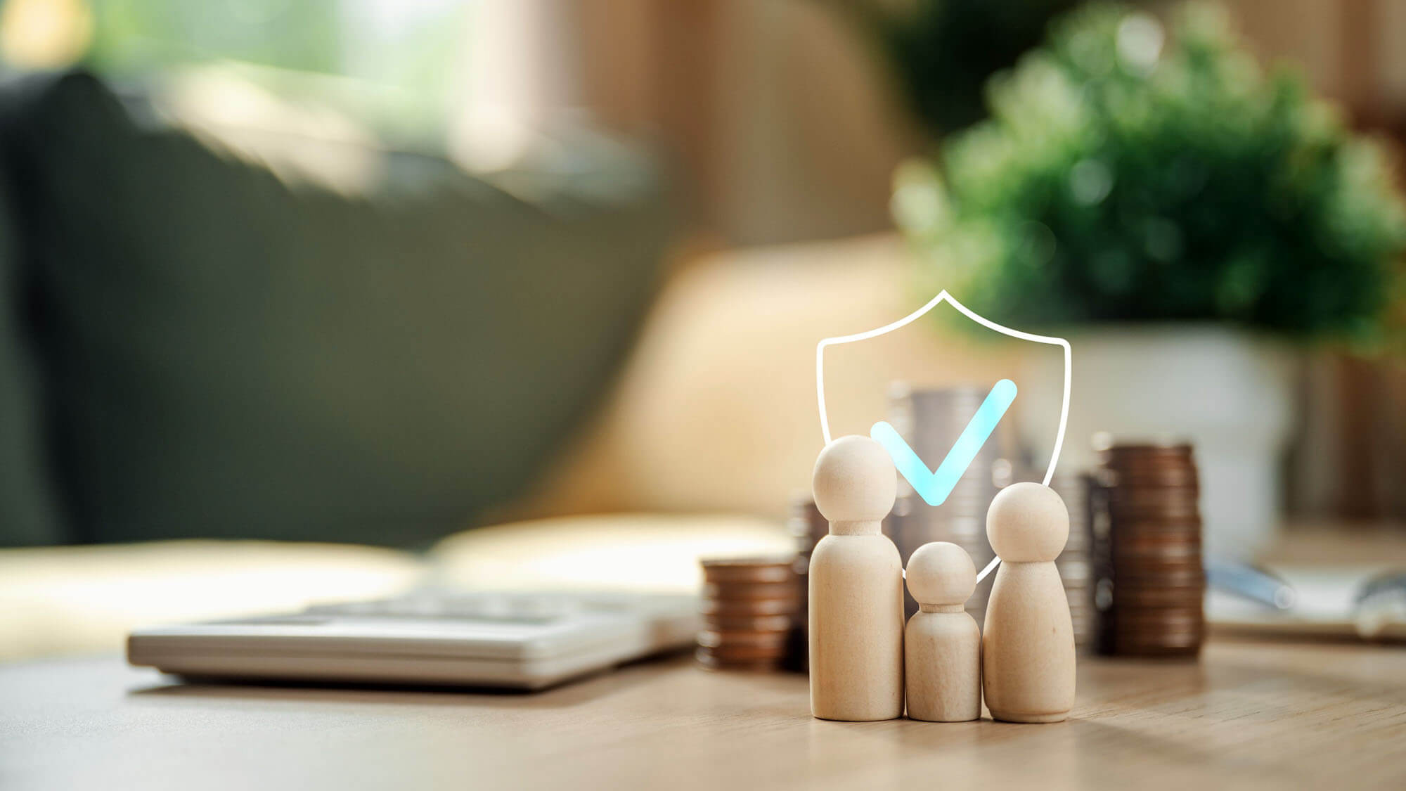 Life insurance and family protection concept showing financial security, beneficiaries, and long-term coverage. Represents stability, future planning, income protection, and peace of mind. 