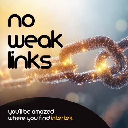 A closeup of a chain with light emanating from it