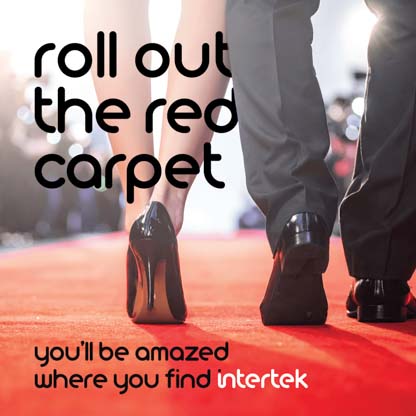 A low angle view of a shoes on a red carpet